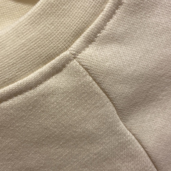 NWT Forever 21 Cream Fleece Crew Pullover Sweatshirt - Picture 4 of 6